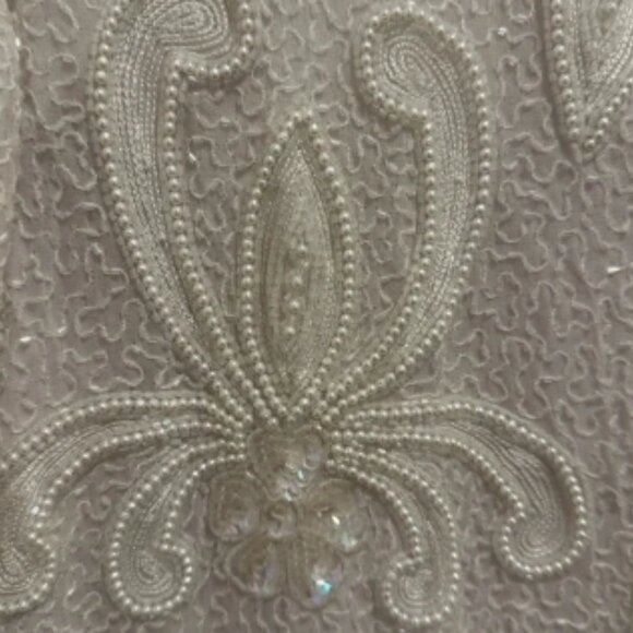 VINTAGE Nipon Boutique Cream Beaded Jacket - Picture 5 of 6